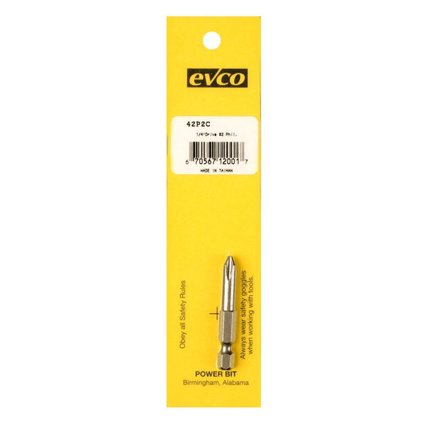 #2 Phillips Power Bit 2″, Pkg