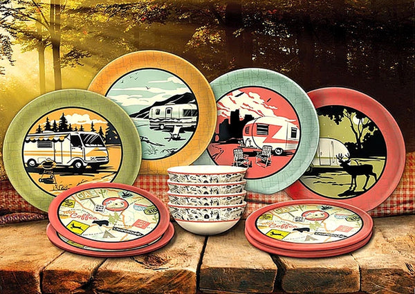 Camp Casual 12 Piece Dish Set - Casual