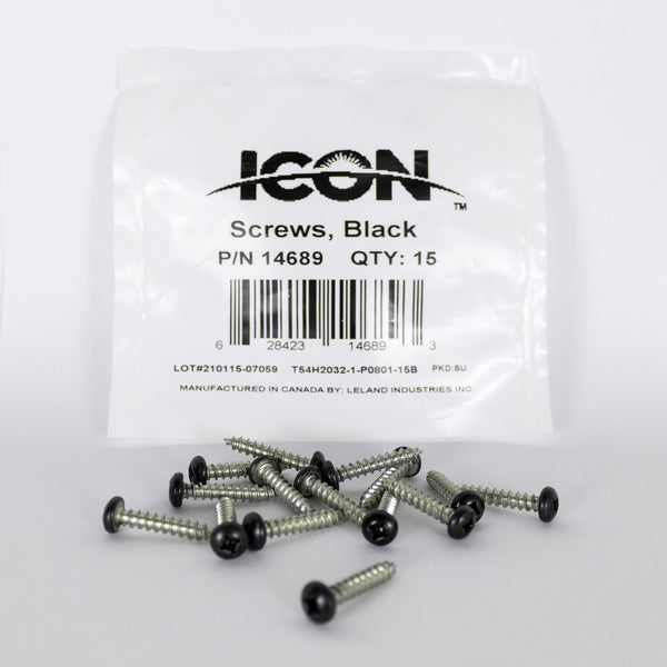 Icon Rv Fender Skirt Replacement ICON 14689 Black Painted Screws
