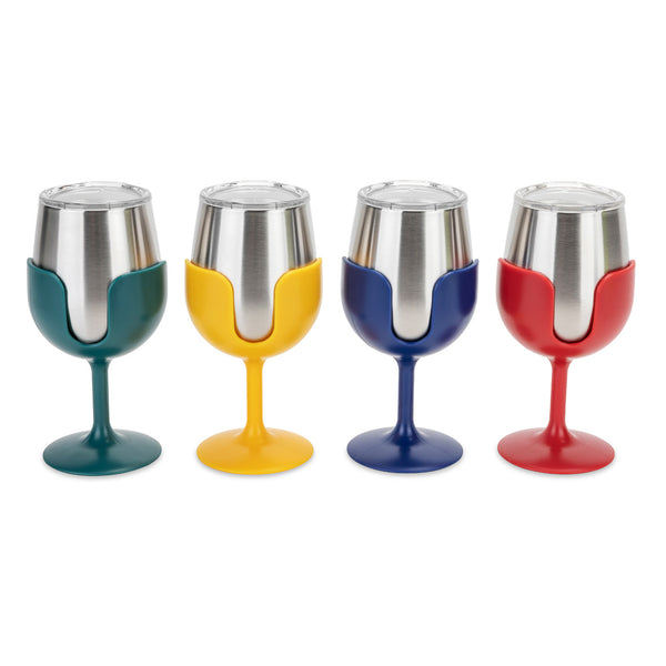 Camco Life is Better at the Campsite Wine Tumbler Set, 4