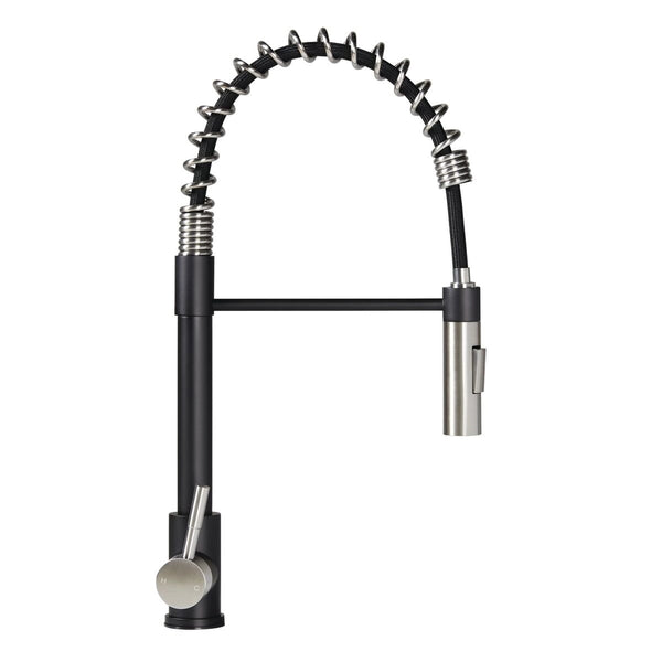 Lippert Flow Max™ Coiled Kitchen Faucet - Black/Stainless Steel