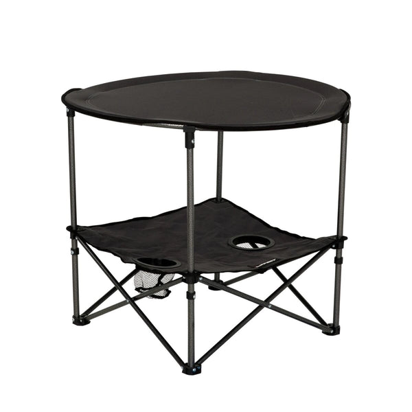 Lippert Two-Tier Folding Camping Table - Dark Grey