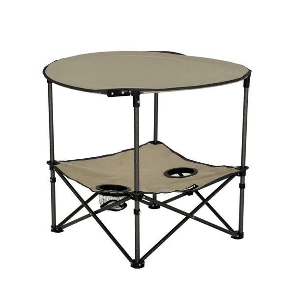Lippert Two-Tier Folding Camping Table - Sand