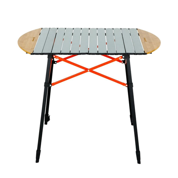 Lippert Roll Top Camping Table - Bamboo & Hammer Grey