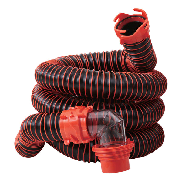 Lippert 15' RV Sewer Kit with Caps & Clear Elbow