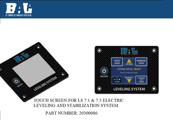 BAL RV TOUCH SCREEN FOR TRAVEL TRAILER