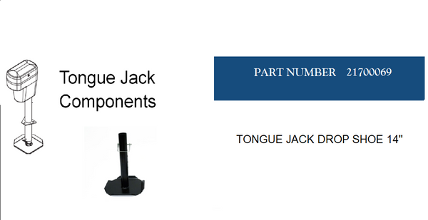 BAL RV TONGUE JACK 14 INCH LEG WITH FOOT PAD