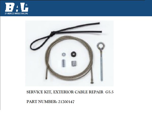 BAL 21700147 SERVICE KIT EXTERIOR CABLE REPAIR G5.5