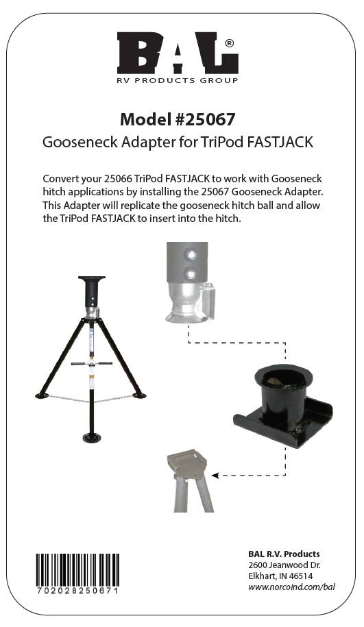 BAL NORCO 25067 GOOSENECK ADAPTER TRIPOD
