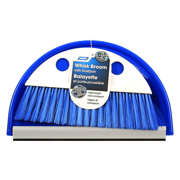 Camco Lightweight Portable Travel Dust Pan and Whisk Broom with