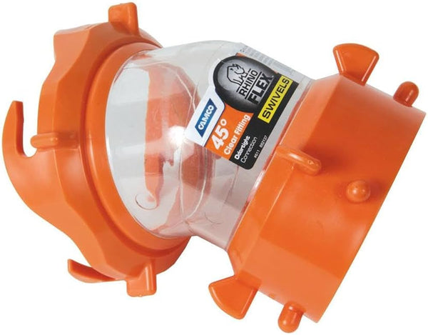 Camco RhinoFLEX Clear 45-Degree Camper/RV Sewer Hose Swivel