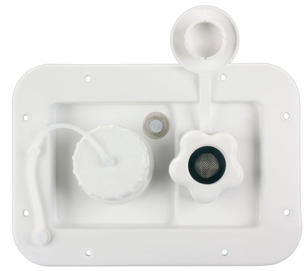 B&B Molders, City/Gravity Water Fill Dish, Leak-Tested – White