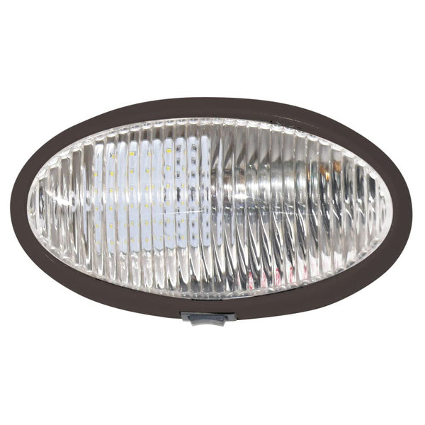Valterra Oval Porch Light With On/Off Switch - Black