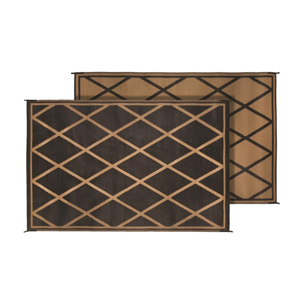 Faulkner RV Reversible RV Patio Mat - Black & Beige