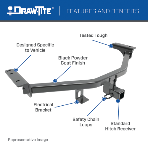Draw-Tite Class 3 Trailer Hitch, 2 Inch Square Receiver,
