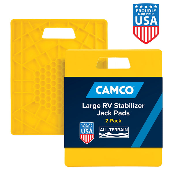 Camco Stabilizer Jack Pad, Large (14.0"x11.7"pad), 2 pack
