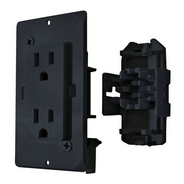 Valterra Decor Receptacle with Cover - 15A 125V Black