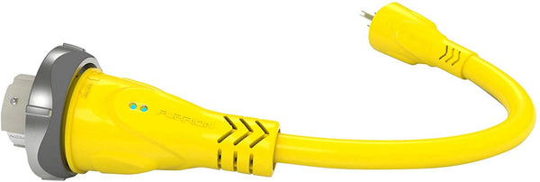 Furrion 50A 125/250V Connector to 15A Plug, Yellow #