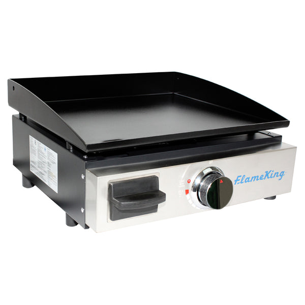 Flame King 17" LP Griddle with Small Regulator for RV pullout Model