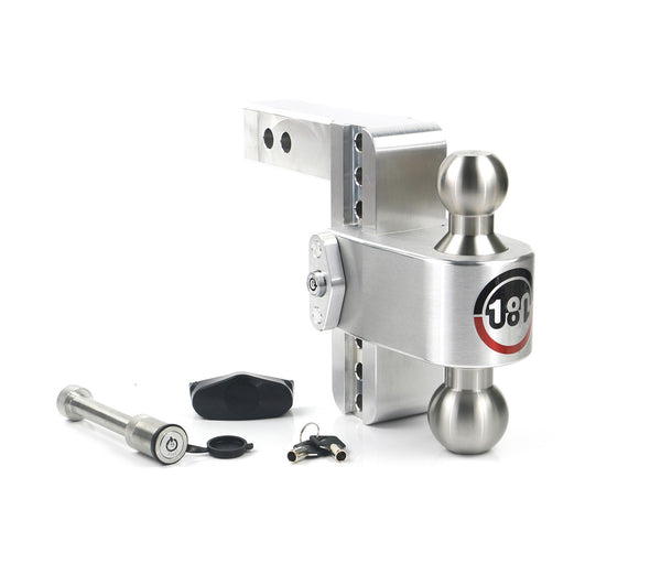 Weigh Safe 6" Adjustable Trailer Hitch for 2" Receiver w/ Stainless