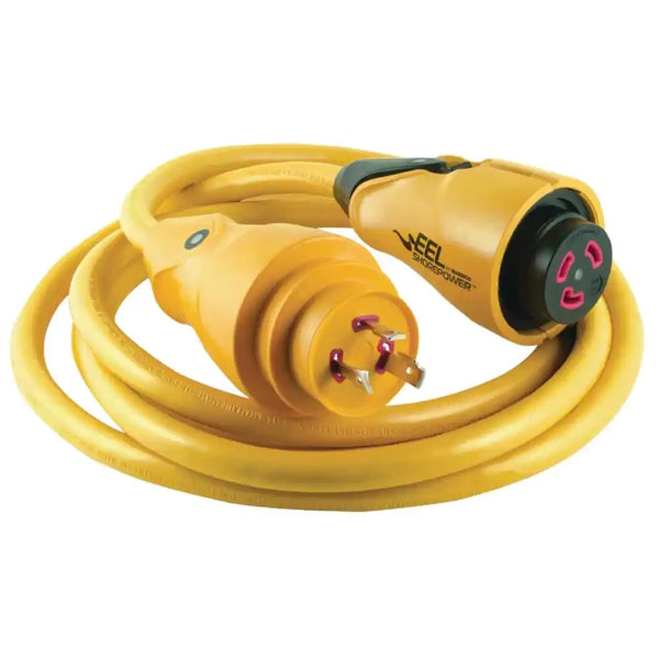 Marinco 30A 125V EEL Cordset - Yellow, 12 ft - Fisheries Supply