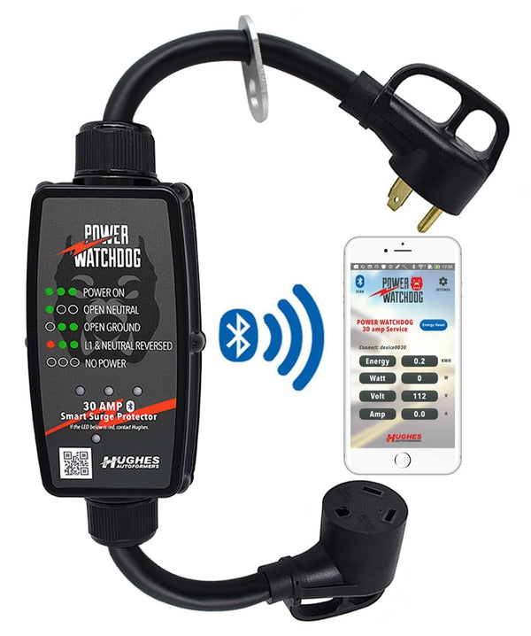 Hughes Auto Power Watchdog Bluetooth Surge Protector, 30A