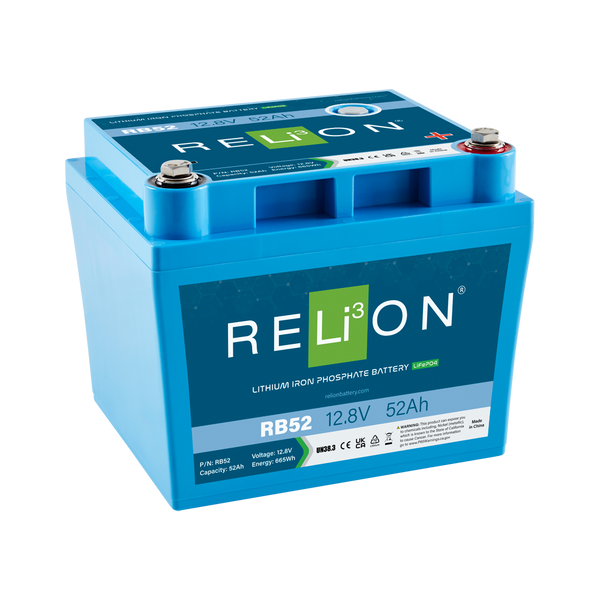 RELiON RB52 12V 52Ah Deep Cycle Lithium Battery