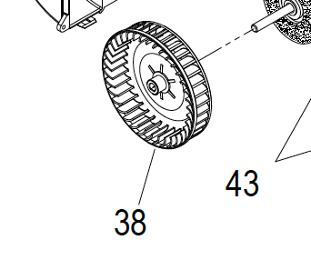 Suburban RV Furnace Combustion Air Wheel () SF35Q/FQ