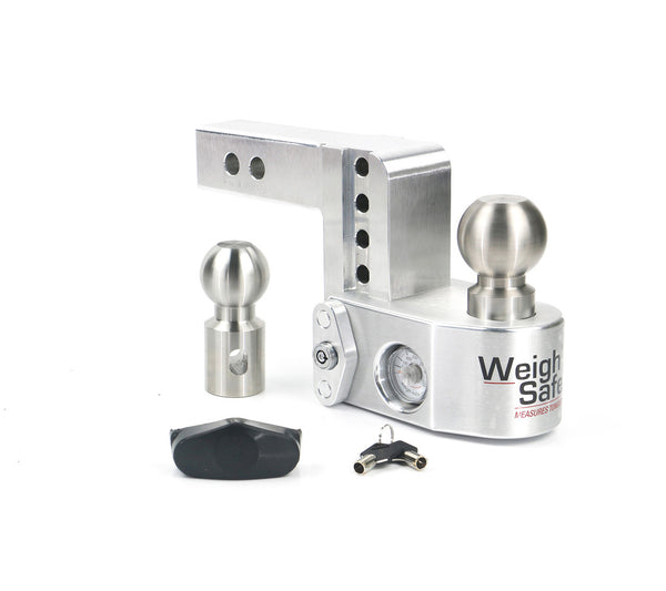 Weigh Safe Adjustable Drop Hitch - 4" Drop for 2" Shank () 4 Wheel Parts