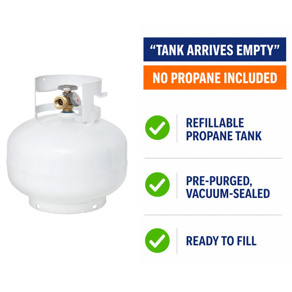 Flame King 11 Pound Propane Tank Cylinder Squatty with Type 1 OPD Valve w
