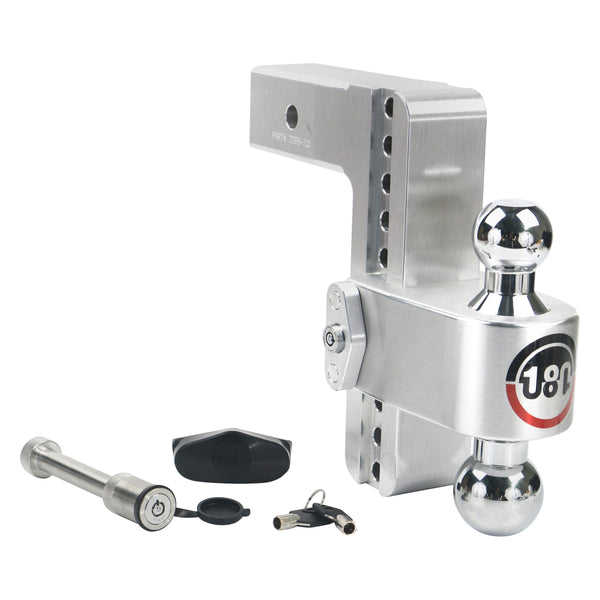 Weigh Safe 180 Hitch , 2.5" Shaft, 8" Drop, Chrome-Plated