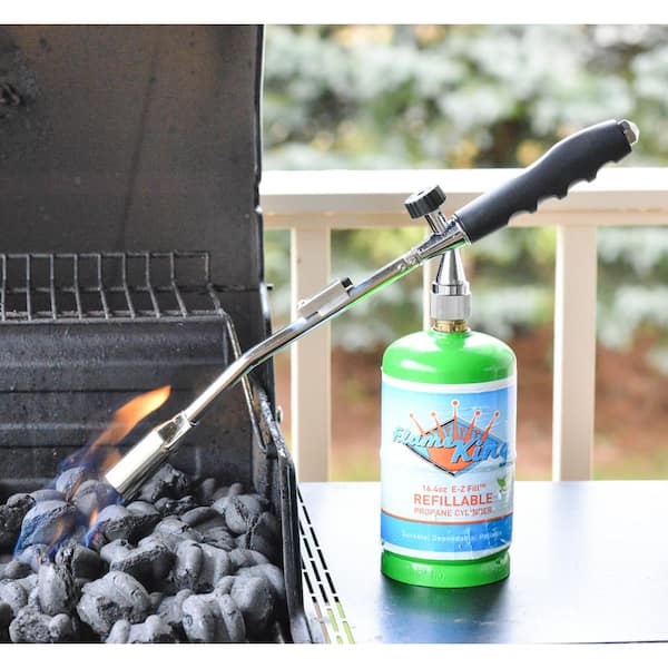 Flame King 20000 BTU Handheld Slanted Propane Charcoal Lighter Torch