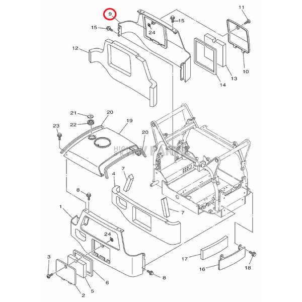 Yamaha 7CH-228C0-00-P0 Generator Cover Assembly