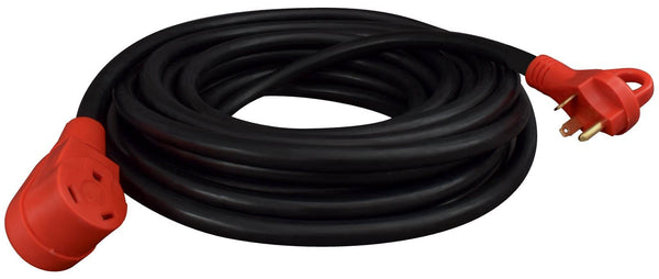 Mighty Cord 30Amp Extension Cord with Handle, 50′, Red, Boxed