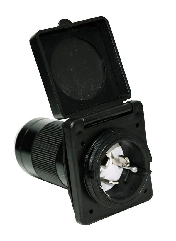Mighty Cord 50 Amp Power Inlet, Black, Carded