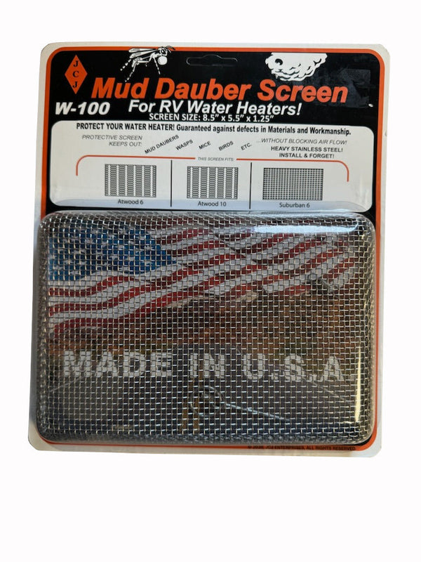 JCJ W-100 Mud Dauber RV Water Heater Bug Screen, 8-1/