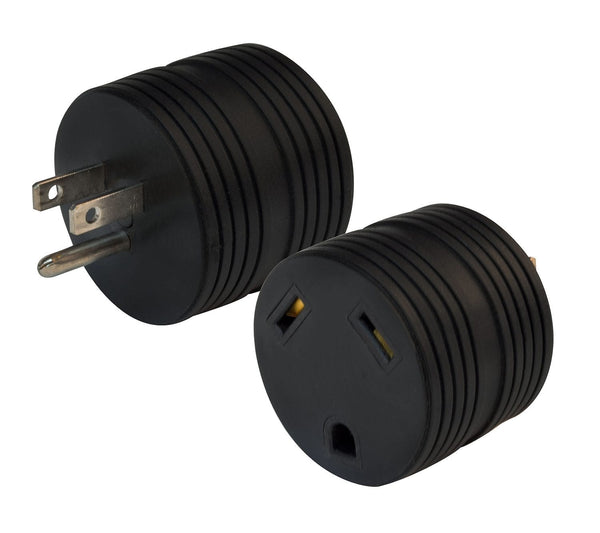 Valterra 15A Male to 30A Female Round Adapter Plug, Bulk