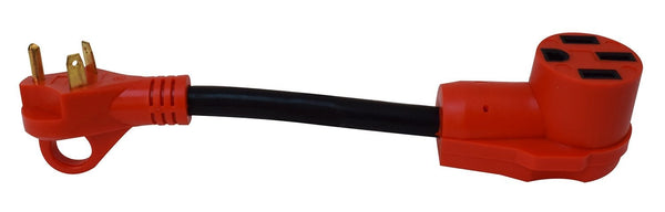 Mighty Cord 30AM-50AF Adapter Cord with Handle, 12″, Red, Bulk