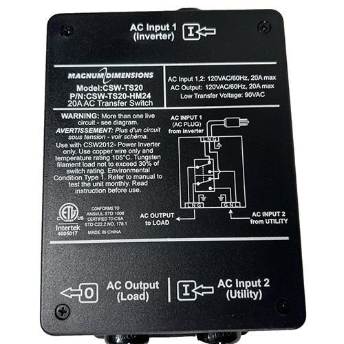 Dmx Power 15 Amp Transfer Swith CSW-TS15
