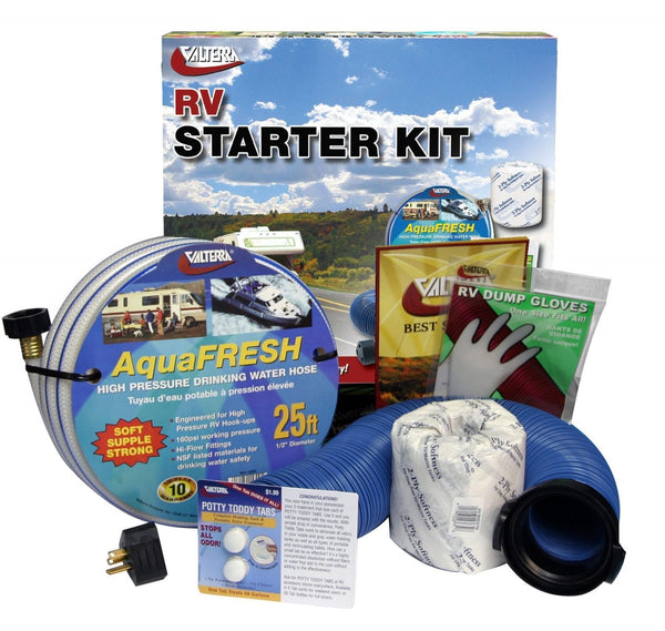 Valterra RV Starter Kit, Standard, with Potty Toddy, Boxed