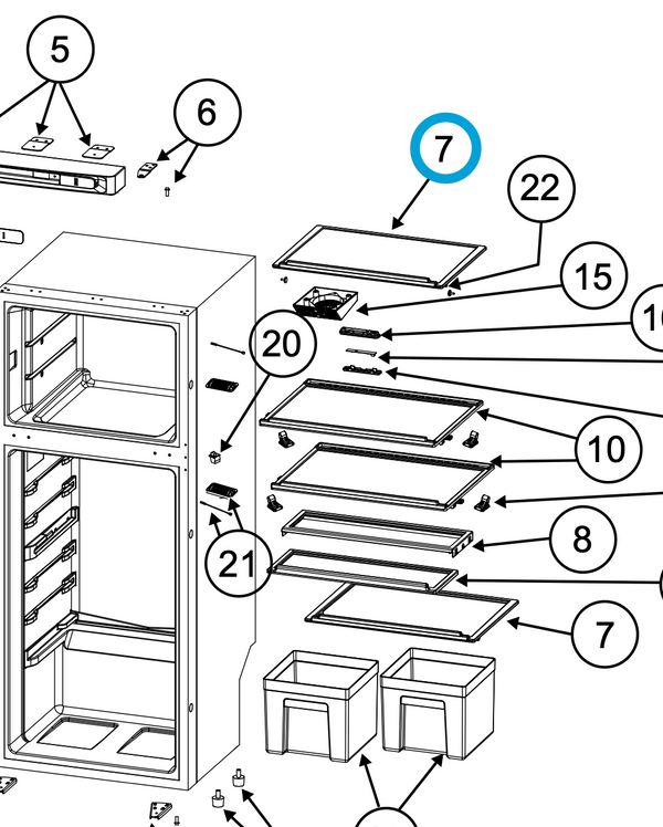 Norcold Wire Shelf 640469 (fits the N8DC models) ONE