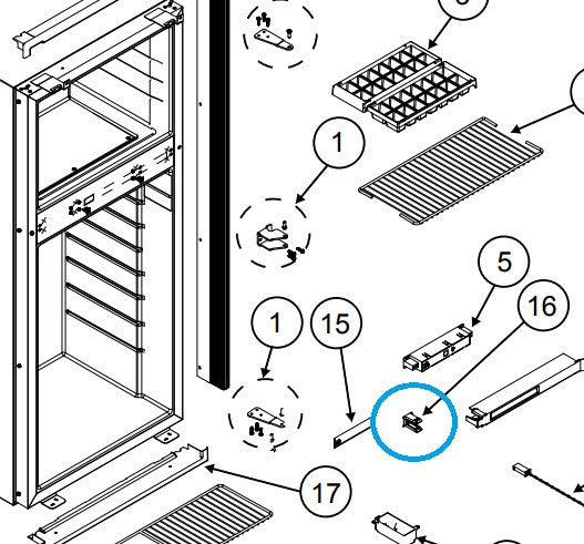 Norcold Strike Plate 638545 (fits the N7/ N8 series)