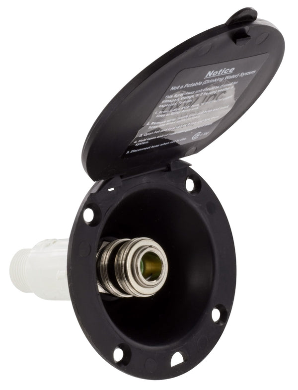 Valterra D&W, Spray-Away Port, Plastic, Black