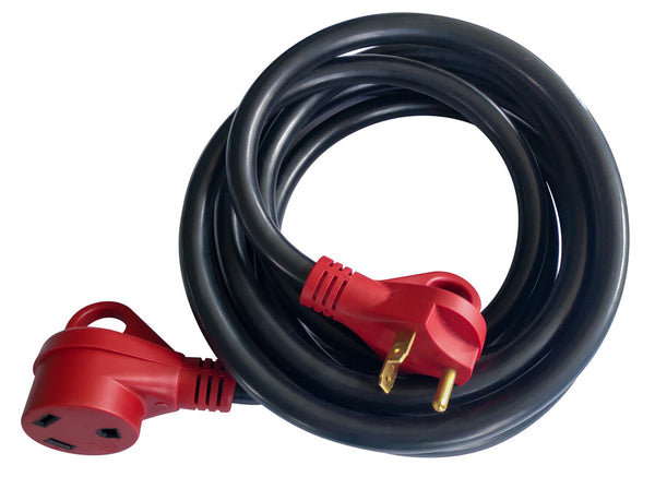 Mighty Cord 30Amp Extension Cord with Handle, 25′, Red, Boxed