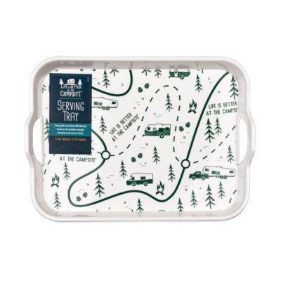 Camco Melamine Serving Tray RV Map Design 17.625