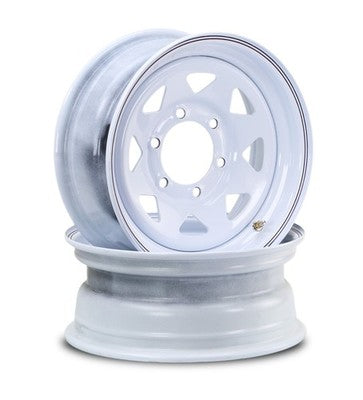 Taskmaster Silver Steel Trailer Wheel 15"x6