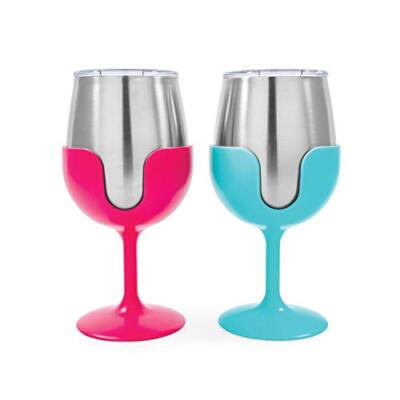 Camco Pink & Blue Wine Tumbler Set