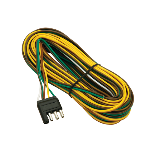 Wesbar Wiring Connector, 4-Way Flat Trailer End, 20 ft. Length Wire