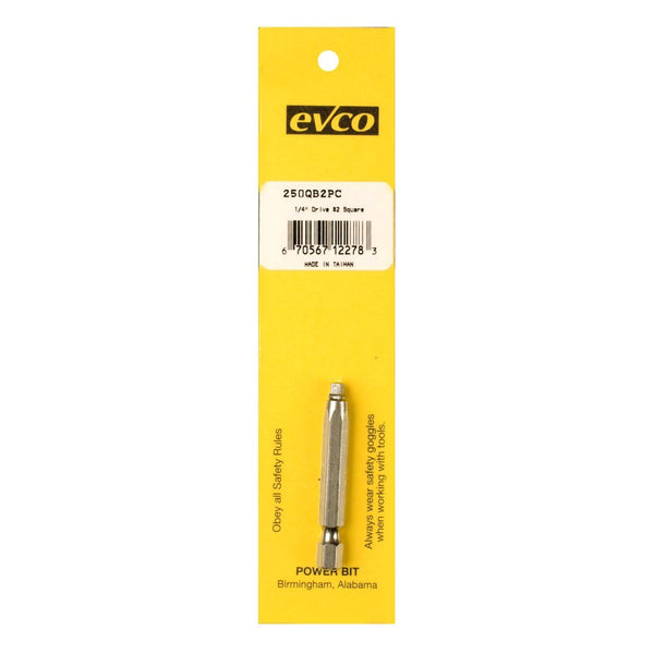 #2 Square Recess Power Bit 2″, Pkg