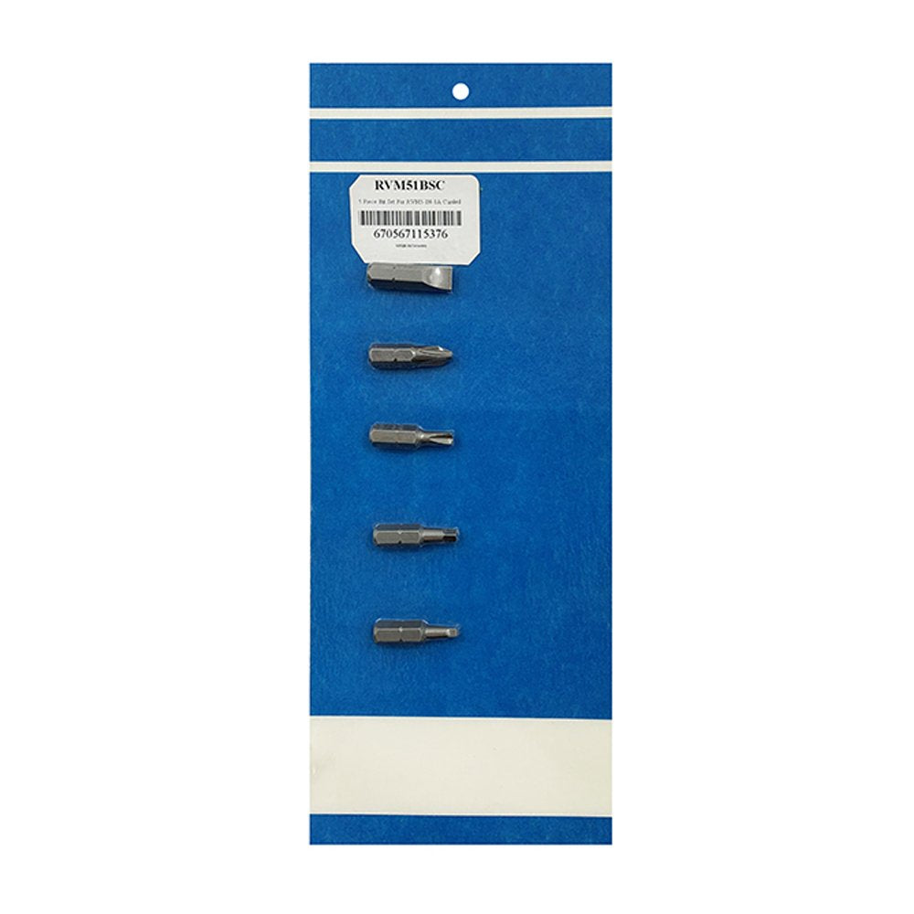 5pc Bit Set For RVM 5-In-1, Pkg.
